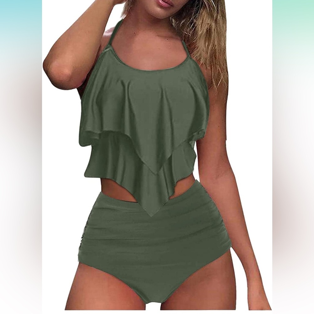 High waisted tankini swimsuit